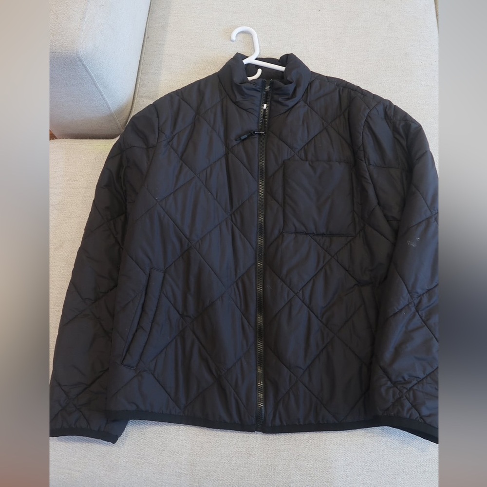 James Perse Black Quilted Puffer Jacket
